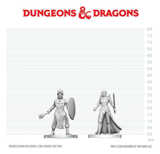 D&D Nolzur's Marvelous Miniatures Minifiguren Schwarzer Handschuh & Zhentilar-Paladin von Bane 13 cm