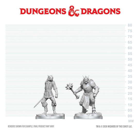 Dungeons & Dragons Nolzur's Marvelous Miniatures Miniatur unbemalt Drachengeborener Paladin & Drachengeborener Knappe 14 cm