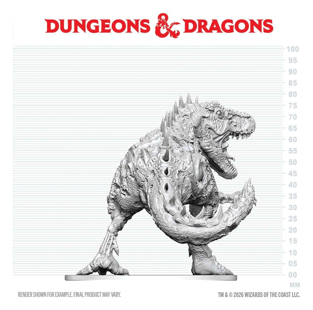 Dungeons & Dragons Nolzur's Marvelous Miniatures Miniatur unbemalt Tyrannosaurus Zombie 20 cm