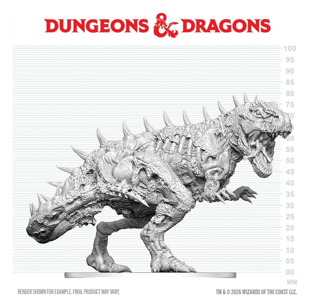 Dungeons & Dragons Nolzur's Marvelous Miniatures Miniatur unbemalt Tyrannosaurus Zombie 20 cm