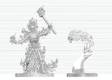Dungeons & Dragons Nolzur's Marvelous Miniatures Miniatur unbemalt Flammendes Skelett & Flammenschädel 14 cm