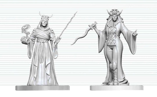 Dungeons & Dragons Nolzur's Marvelous Miniatures Miniatur unbemalt Kultisten-Fanatiker & Hierophant 14 cm
