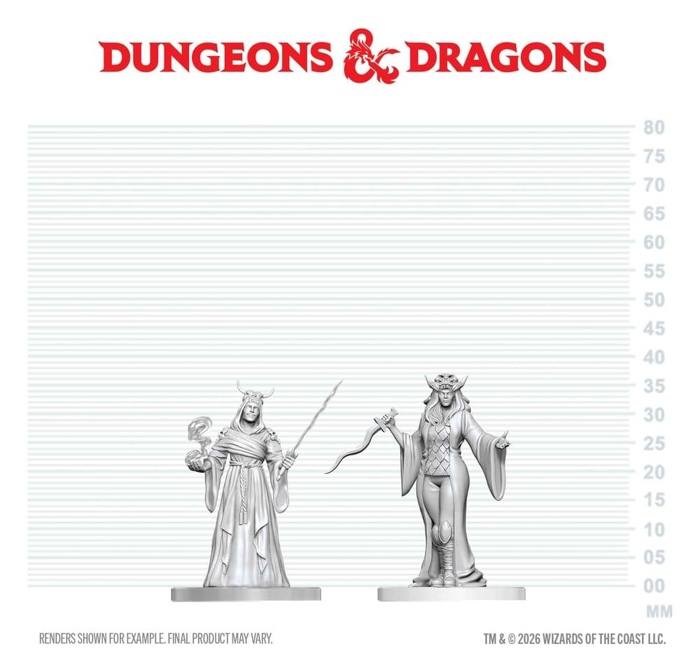 Dungeons & Dragons Nolzur's Marvelous Miniatures Miniatur unbemalt Kultisten-Fanatiker & Hierophant 14 cm