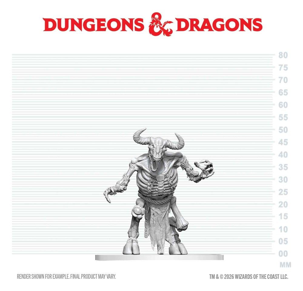 Dungeons & Dragons Nolzur's Marvelous Miniatures Miniatur unbemalt Minotaurus Skelett 17 cm