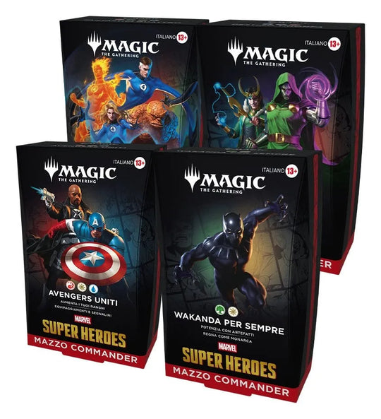 Magic the Gathering Marvel Super Heroes Commander Decks Umkarton (4) italienisch