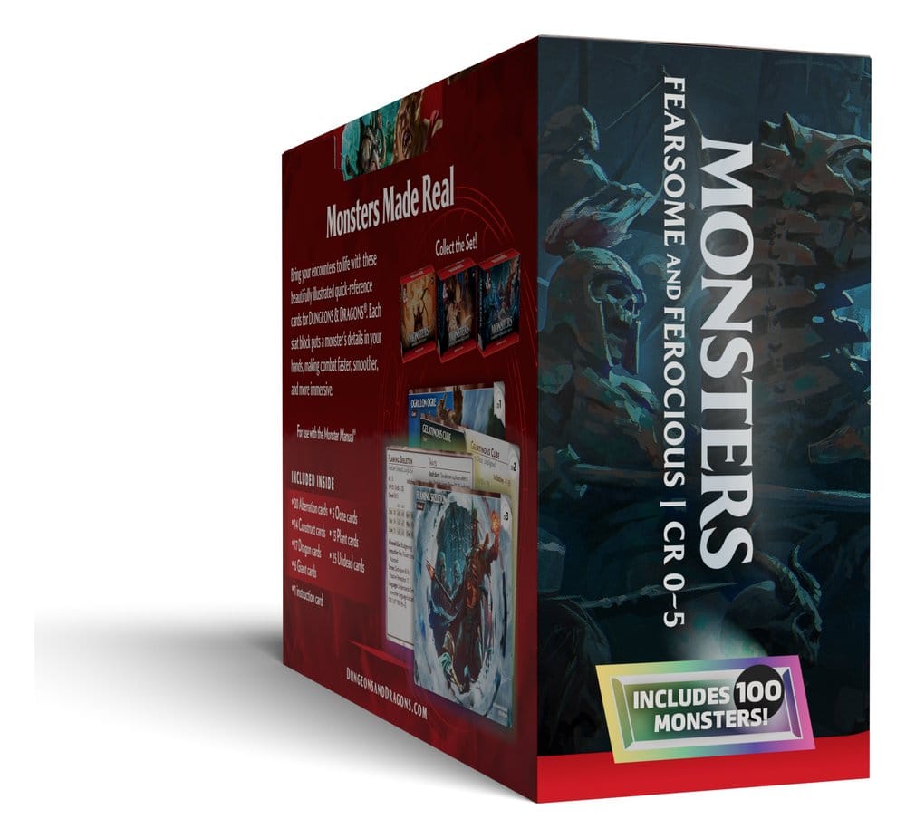 Dungeons & Dragons RPG Referenzkarten: Monster (Furchterregend und Wild) *Englische Version*