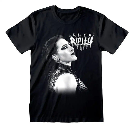 WWE T-Shirt Rhea Ripley Faded Photo Black Größe S