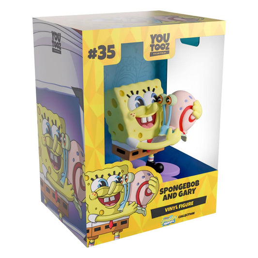 SpongeBob Schwammkopf Vinyl Figur Spongebob & Gary 9 cm
