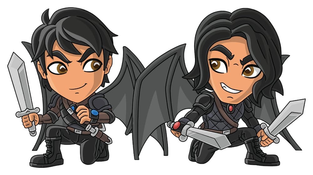 A Court of Thorns and Roses Vinyl Figur Azriel and Cassian 11 cm