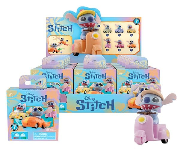 Disney Zoom Hero Rückzug-Fahrzeuge mit Figuren Lilo & Stitch Series 2 Blind Box Display (12)