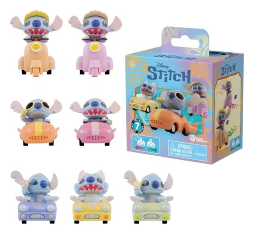 Disney Zoom Hero Rückzug-Fahrzeuge mit Figuren Lilo & Stitch Series 2 Blind Box Display (12)