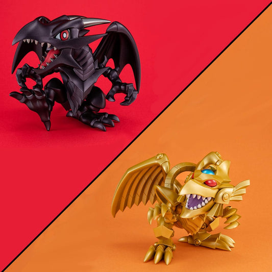 Yu-Gi-Oh! Duel Monsters Megatoon PVC Statue Red Eyes Black Dragon & The Winged Dragon of Ra 13 cm (with gift) - Smalltinytoystore