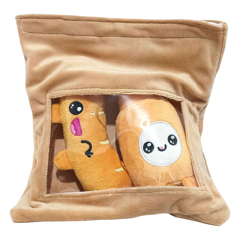 Yummis Together Plüschfiguren 2er-pack Bratwurst & Senf in Take Away Bag 21 cm - Smalltinytoystore