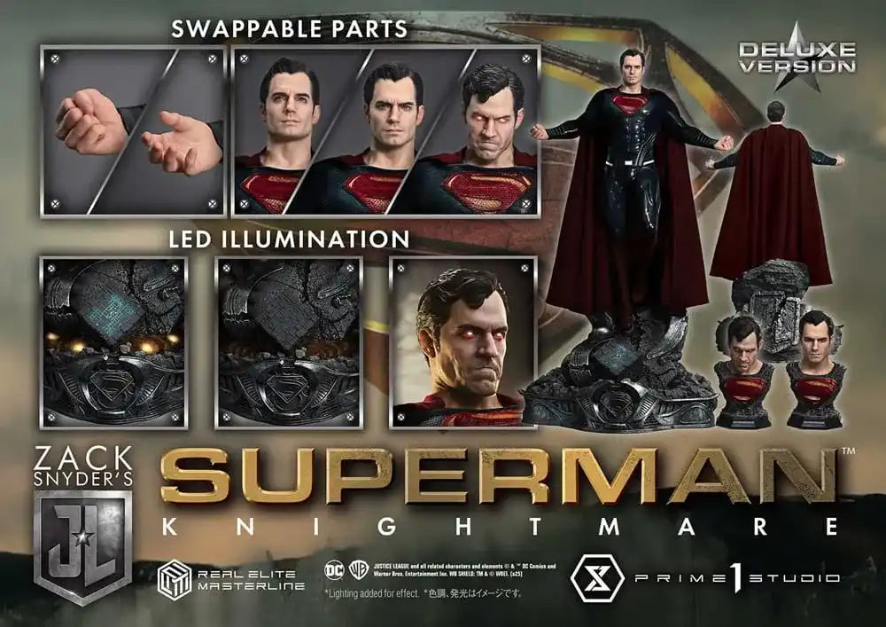 Zack Snyder's Justice League Real Elite Masterline Series Statue 1/3 Superman Knightmare Color Edition Deluxe Bonus Ver. 95 cm - Smalltinytoystore