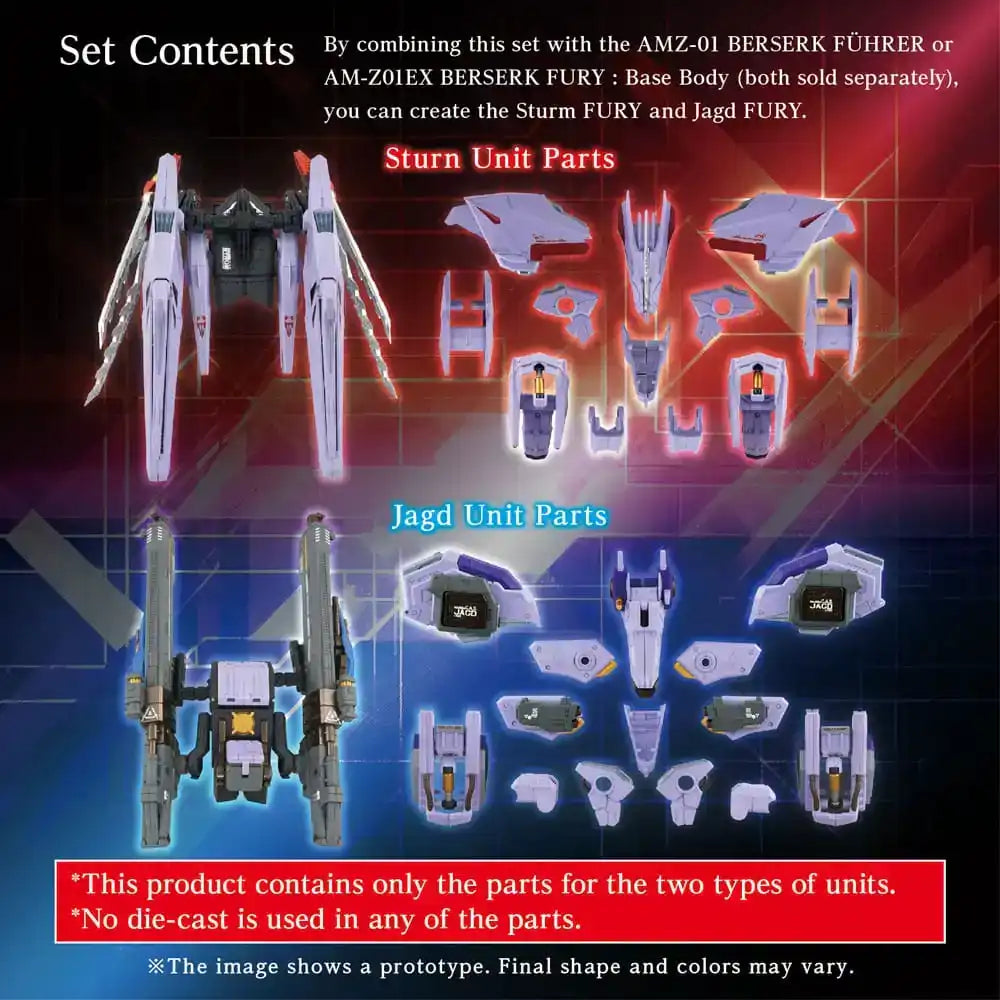 Zoids Model Kit Zubehör-Set AM-Z01CP Berserk Fury Sturm & Jagd Unit