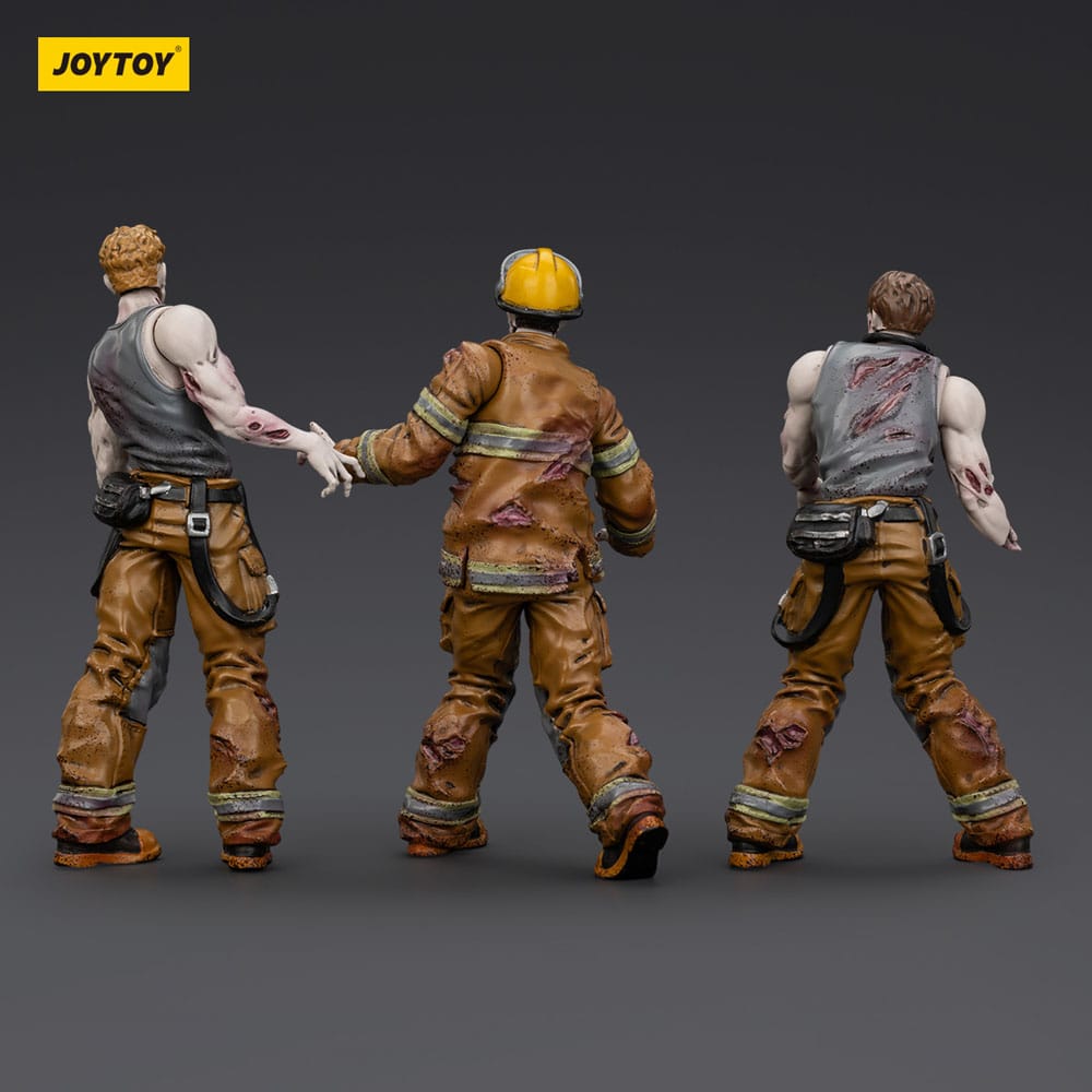 Zombie Dark Source Actionfiguren 3er-Pack Firefighters 8 cm - Smalltinytoystore