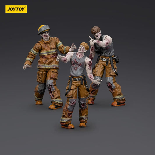 Zombie Dark Source Actionfiguren 3er-Pack Firefighters 8 cm - Smalltinytoystore