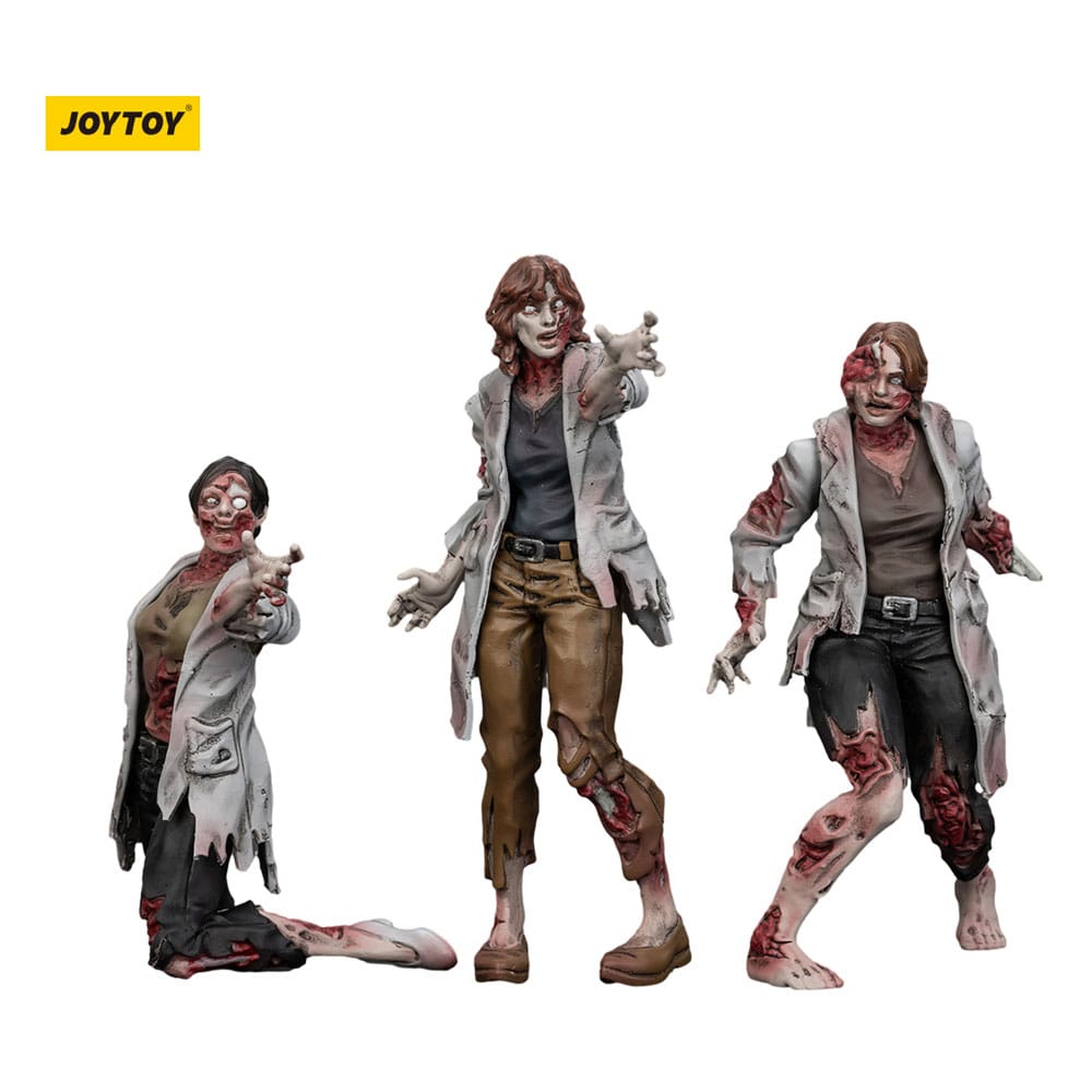 Zombie Dark Source Actionfiguren 3er-Pack Scientists (Female) 8 cm - Smalltinytoystore