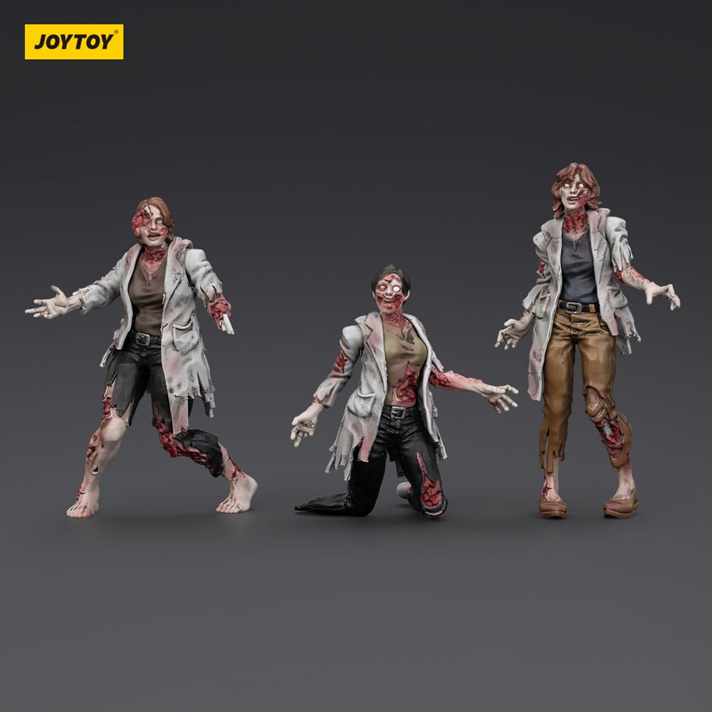 Zombie Dark Source Actionfiguren 3er-Pack Scientists (Female) 8 cm - Smalltinytoystore