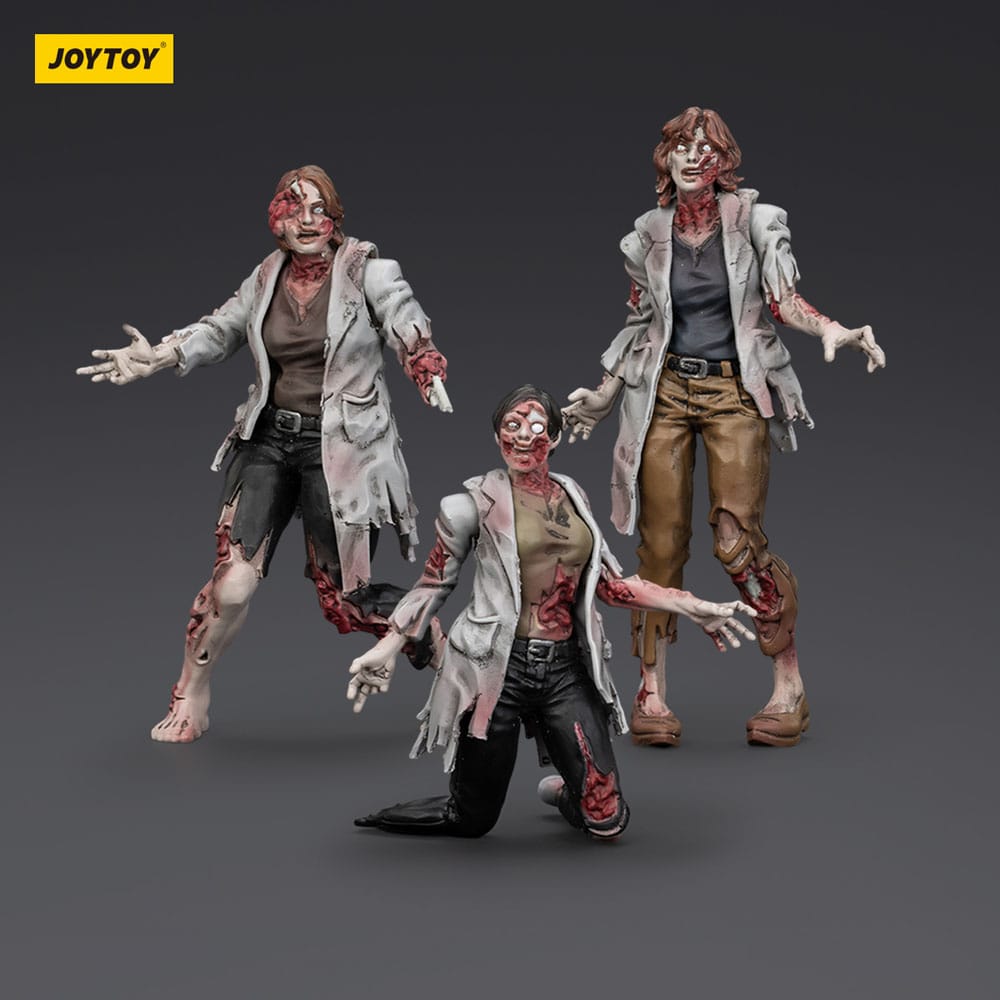 Zombie Dark Source Actionfiguren 3er-Pack Scientists (Female) 8 cm - Smalltinytoystore