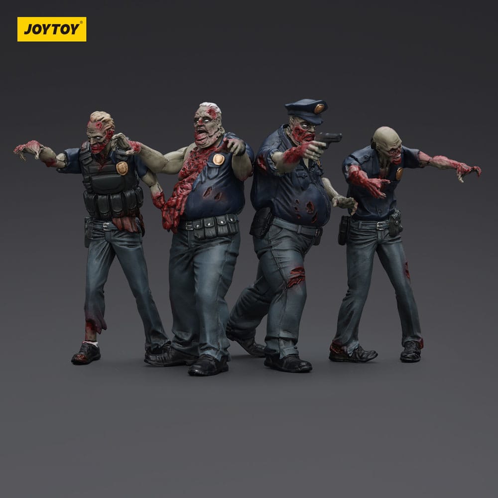 Zombie Dark Source Actionfiguren 4er-Pack Police (Male) 8 cm - Smalltinytoystore