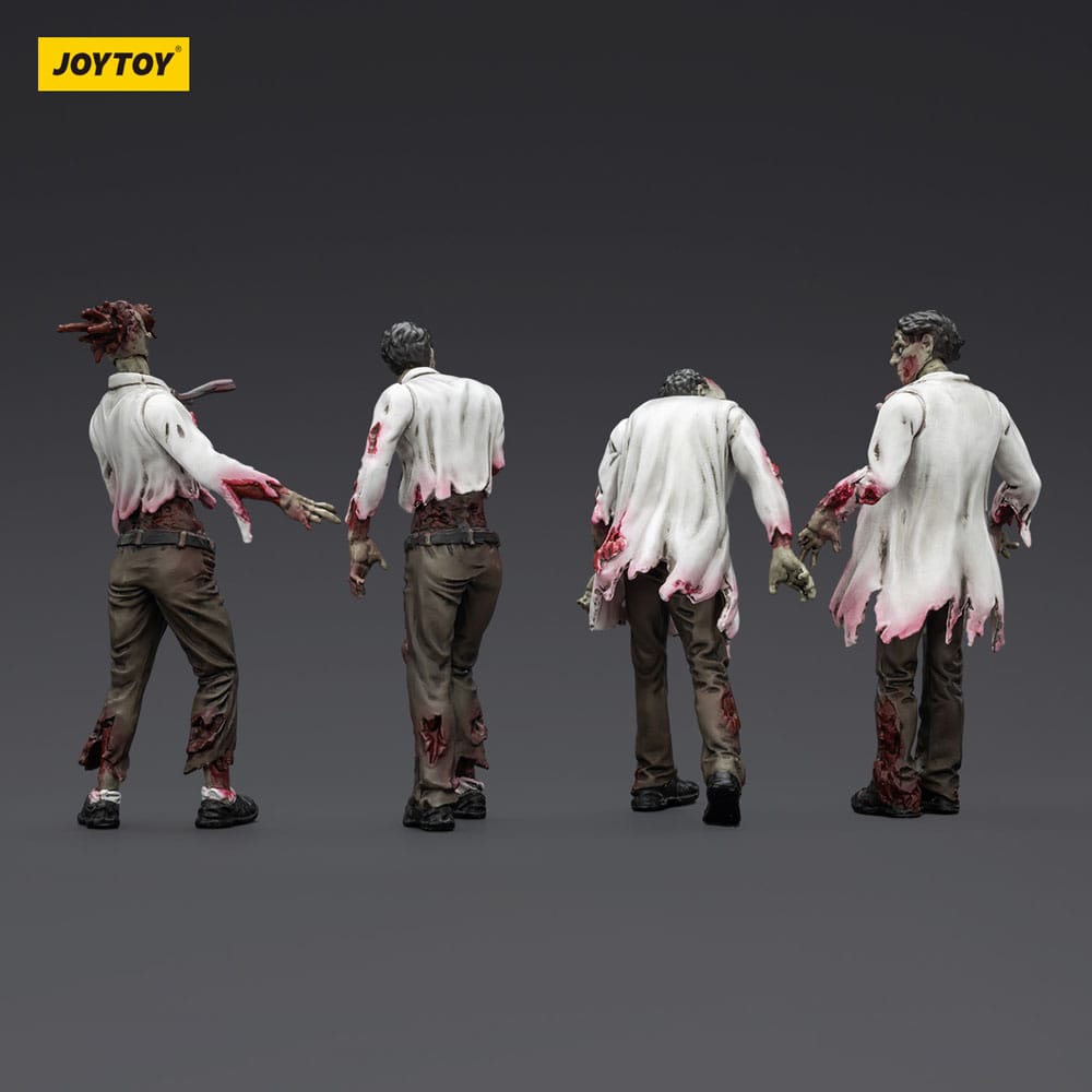 Zombie Dark Source Actionfiguren 4er-Pack Scientists (Male) 8 cm - Smalltinytoystore