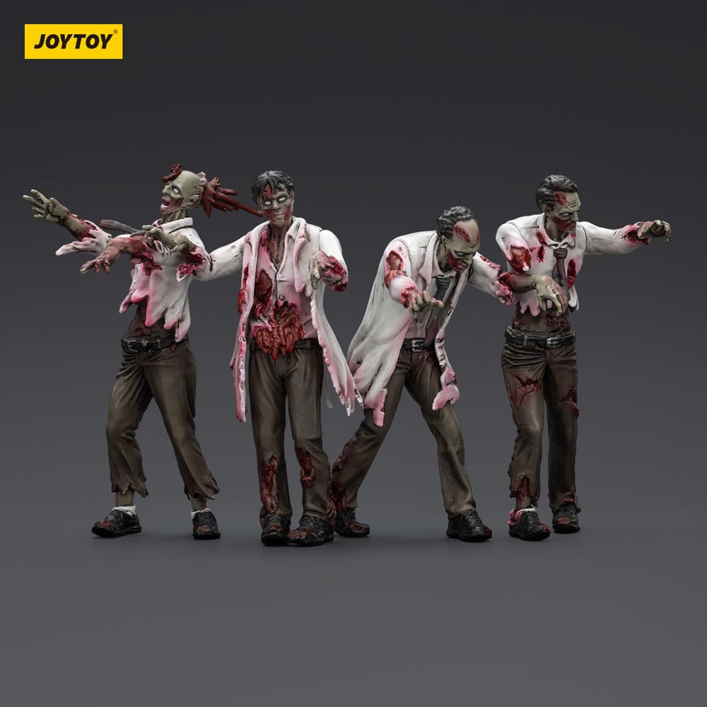 Zombie Dark Source Actionfiguren 4er-Pack Scientists (Male) 8 cm - Smalltinytoystore