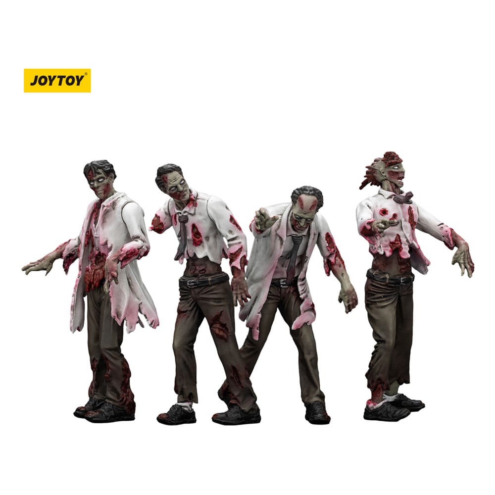 Zombie Dark Source Actionfiguren 4er-Pack Scientists (Male) 8 cm - Smalltinytoystore