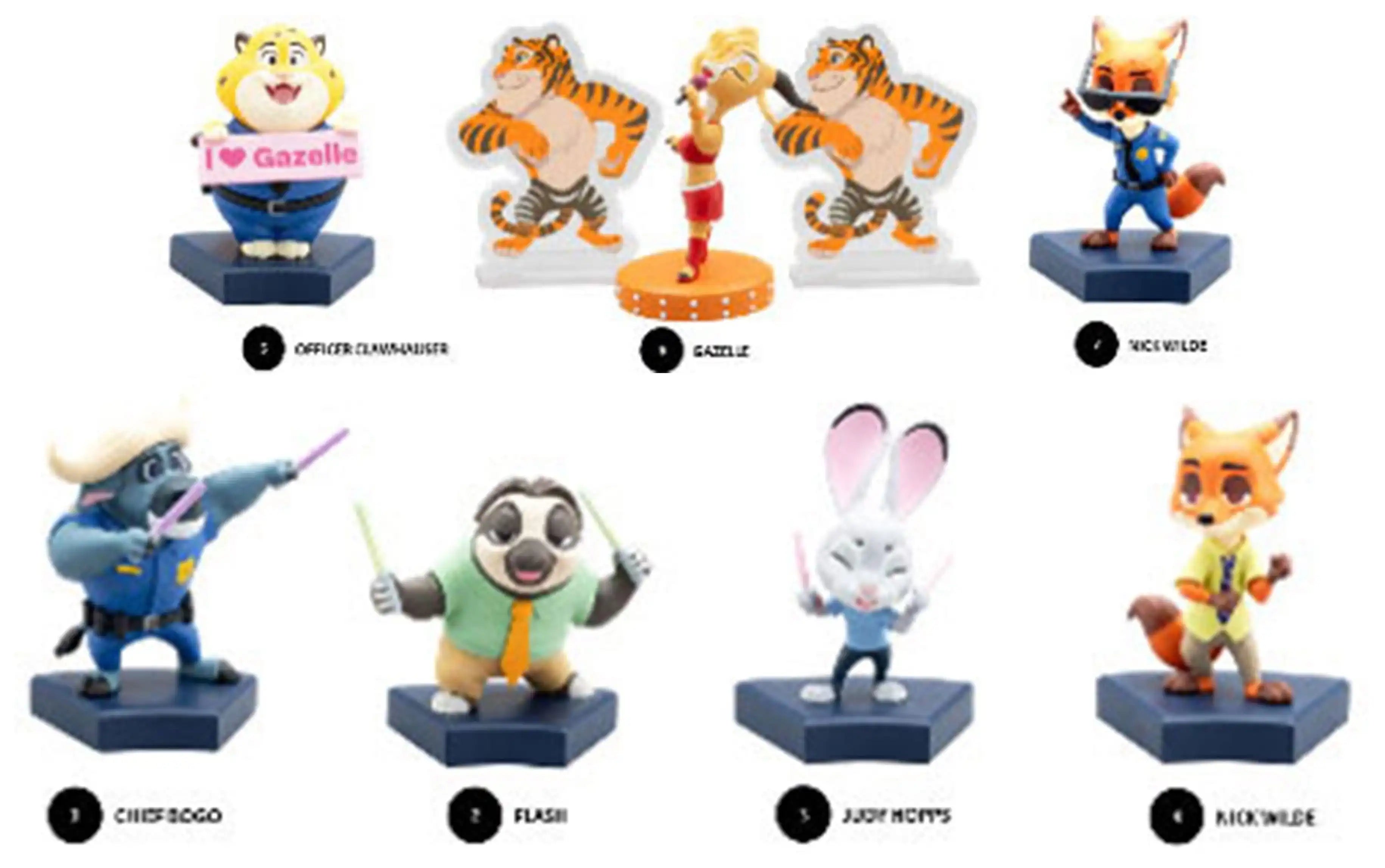 Zootopia Hero Box Urban Safari Series Minifiguren 8 cm Display (6) - Smalltinytoystore