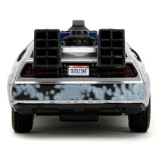 Zurück in die Zukunft Hollywood Rides Diecast Modell 1/32 DeLorean Time Machine Frost - Smalltinytoystore