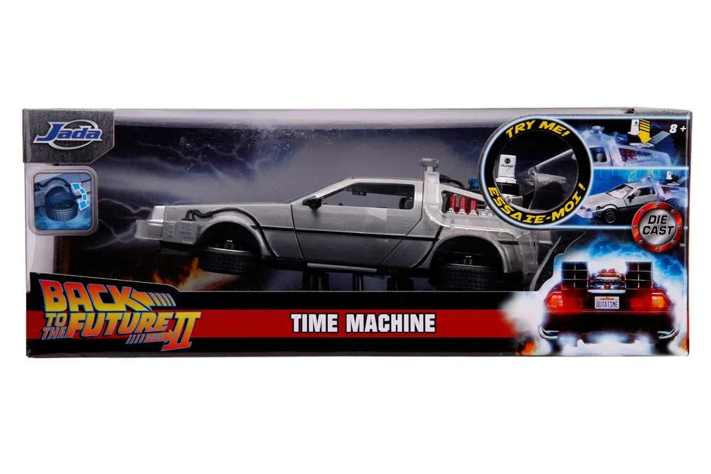 Zurück in die Zukunft II Hollywood Rides Diecast Modell 1/24 DeLorean Time Machine - Smalltinytoystore