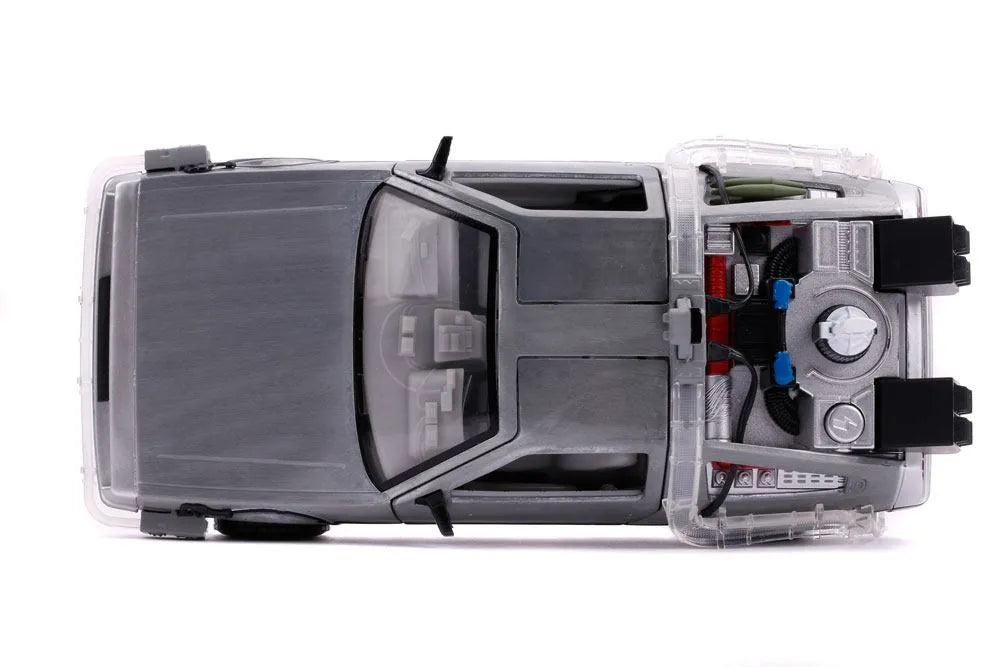 Zurück in die Zukunft II Hollywood Rides Diecast Modell 1/24 DeLorean Time Machine - Smalltinytoystore