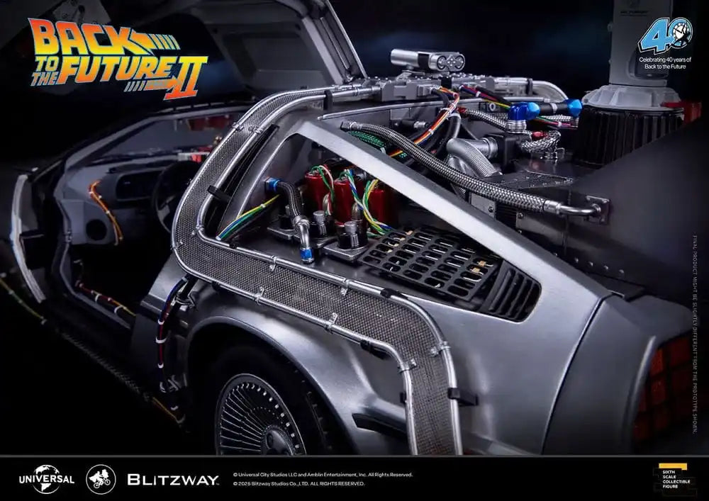Zurück in die Zukunft II Premium UMS 1/6 Zeitmaschine Time Machine 74 cm Blitzway - Smalltinytoystore