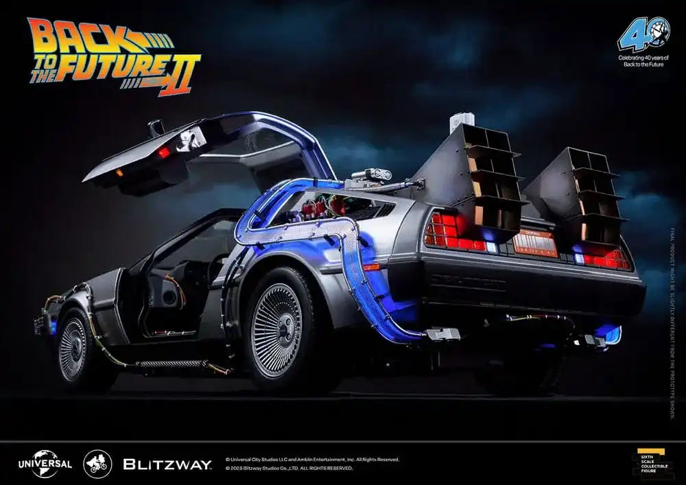 Zurück in die Zukunft II Premium UMS 1/6 Zeitmaschine Time Machine 74 cm Blitzway - Smalltinytoystore