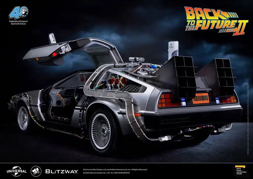 Zurück in die Zukunft II Premium UMS 1/6 Zeitmaschine Time Machine 74 cm Blitzway - Smalltinytoystore