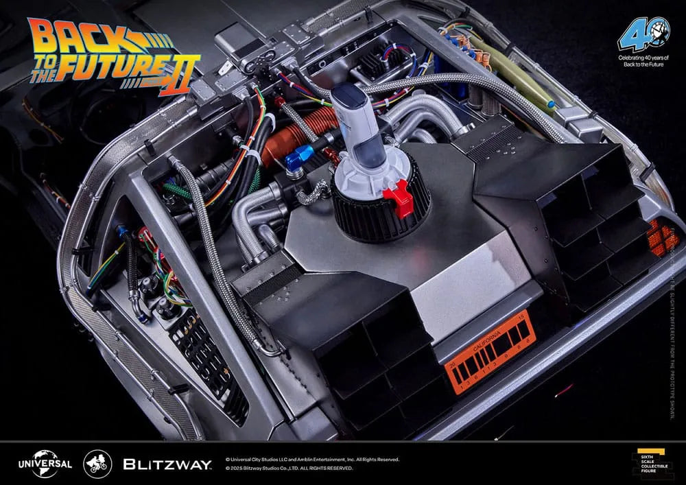Zurück in die Zukunft II Premium UMS 1/6 Zeitmaschine Time Machine 74 cm Blitzway - Smalltinytoystore