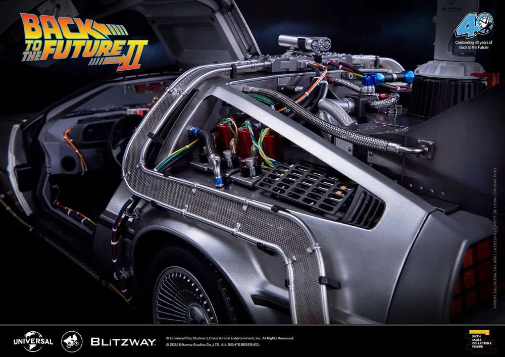 Zurück in die Zukunft II Premium UMS 1/6 Zeitmaschine Time Machine 74 cm Blitzway - Smalltinytoystore