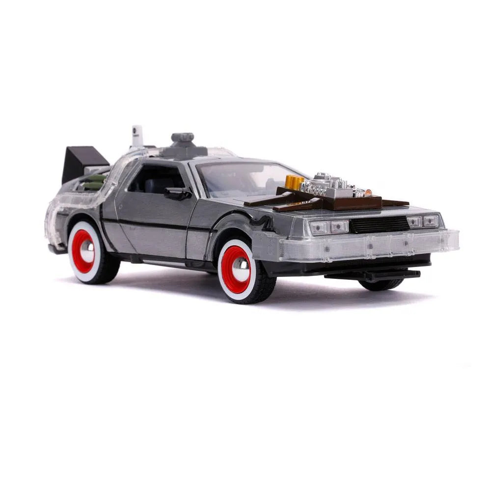 Zurück in die Zukunft III Hollywood Rides Diecast Modell 1/24 DeLorean Time Machine - Smalltinytoystore