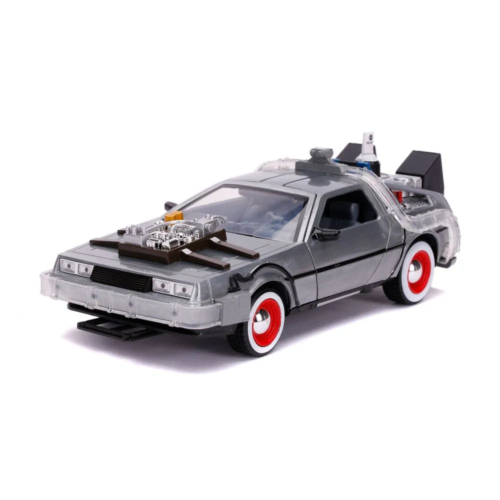 Zurück in die Zukunft III Hollywood Rides Diecast Modell 1/24 DeLorean Time Machine - Smalltinytoystore