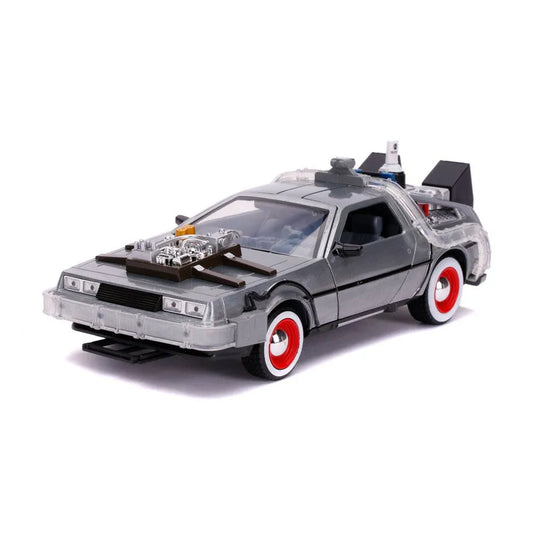 Zurück in die Zukunft III Hollywood Rides Diecast Modell 1/24 DeLorean Time Machine - Smalltinytoystore