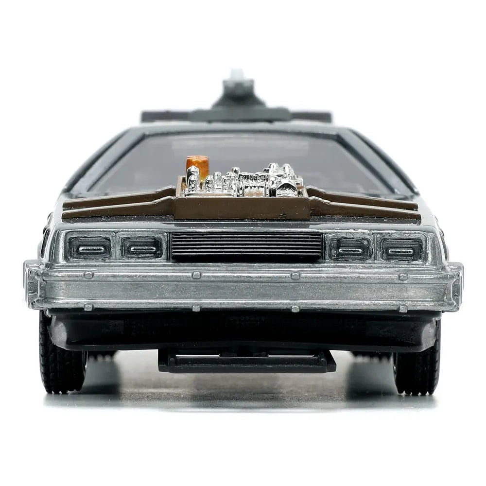 Zurück in die Zukunft III Hollywood Rides Diecast Modell 1/32 DeLorean Time Machine Free Rolling - Smalltinytoystore