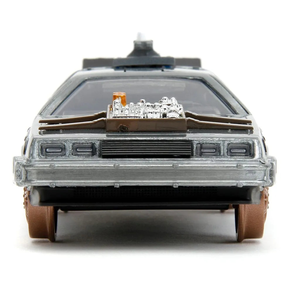 Zurück in die Zukunft III Hollywood Rides Diecast Modell 1/32 DeLorean Time Machine Railroad Wheels - Smalltinytoystore