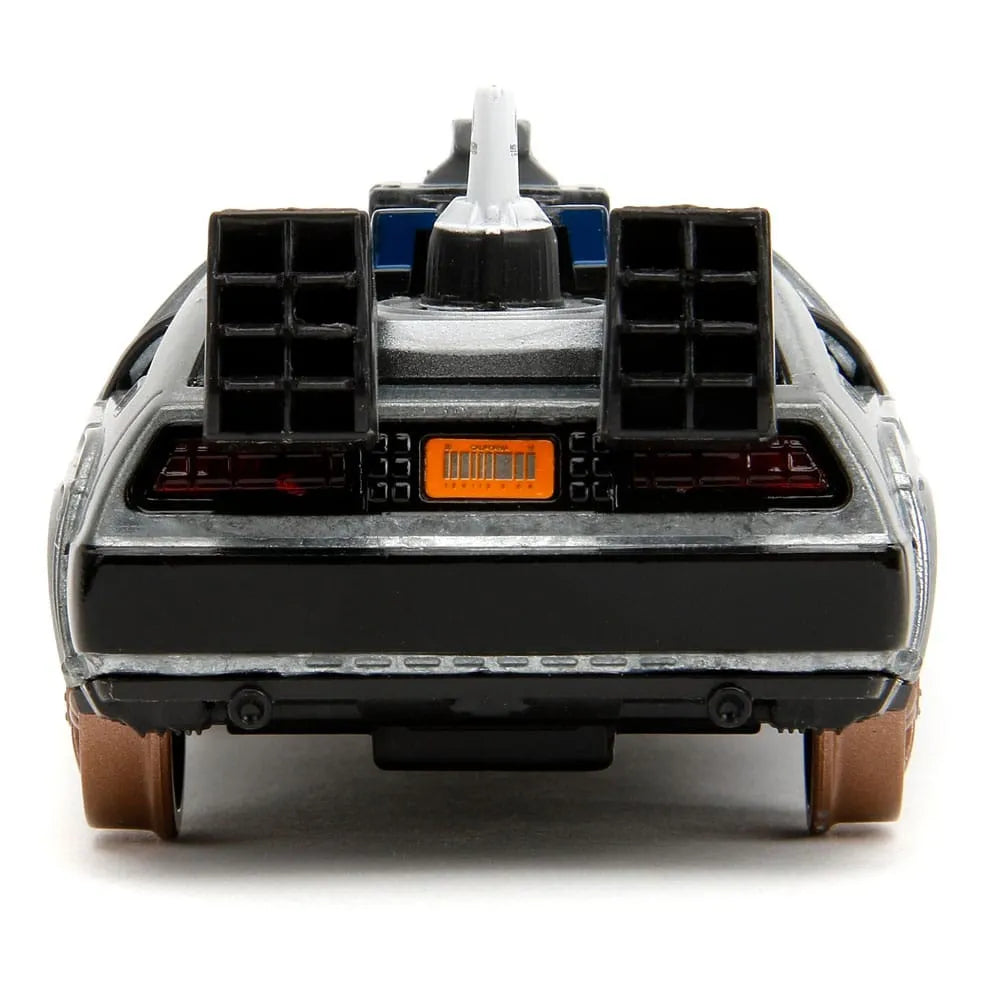 Zurück in die Zukunft III Hollywood Rides Diecast Modell 1/32 DeLorean Time Machine Railroad Wheels - Smalltinytoystore