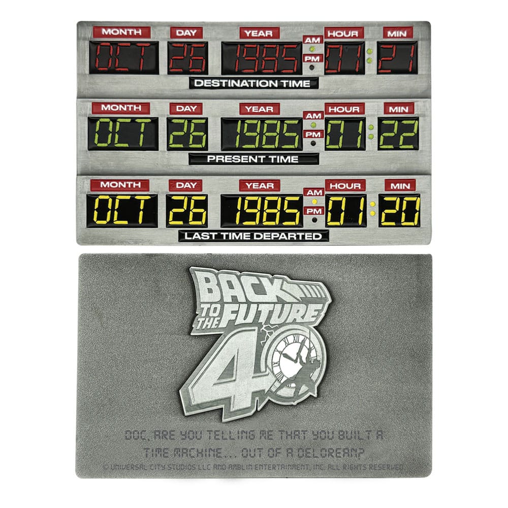 Zurück in die Zukunft Metallbarren 40th Anniversary Time Circuits Limited Edition - Smalltinytoystore