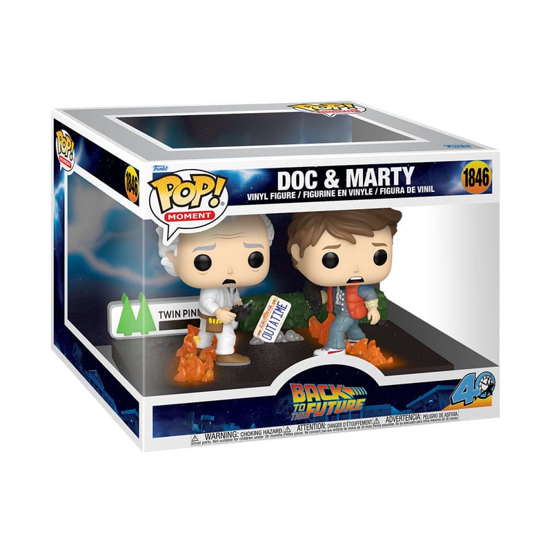 Zurück in die Zukunft POP Moments Vinyl Figuren Doc&Marty 9 cm - Smalltinytoystore