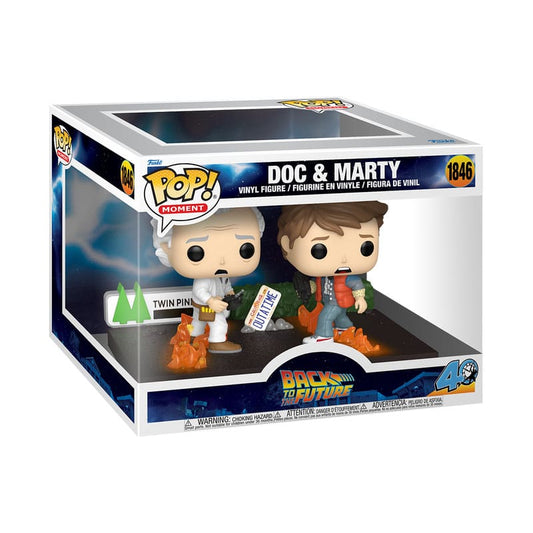 Zurück in die Zukunft POP Moments Vinyl Figuren Doc&Marty 9 cm - Smalltinytoystore