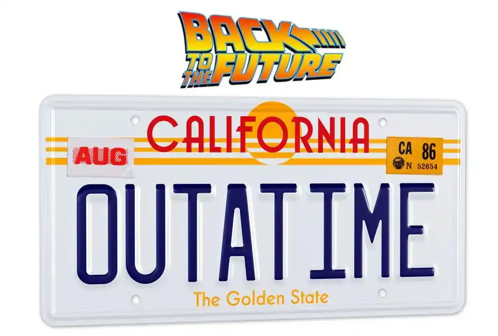 Zurück in die Zukunft Replik 1/1 ´Outatime´ DeLorean Nummernschild - Smalltinytoystore