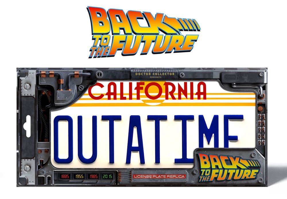 Zurück in die Zukunft Replik 1/1 ´Outatime´ DeLorean Nummernschild - Smalltinytoystore