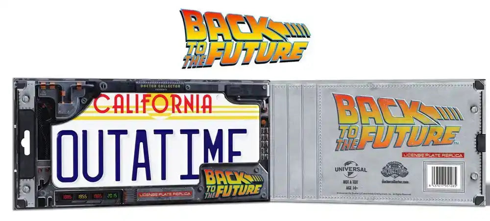 Zurück in die Zukunft Replik 1/1 ´Outatime´ DeLorean Nummernschild - Smalltinytoystore