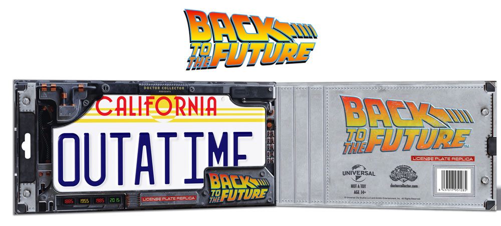 Zurück in die Zukunft Replik 1/1 ´Outatime´ DeLorean Nummernschild - Smalltinytoystore